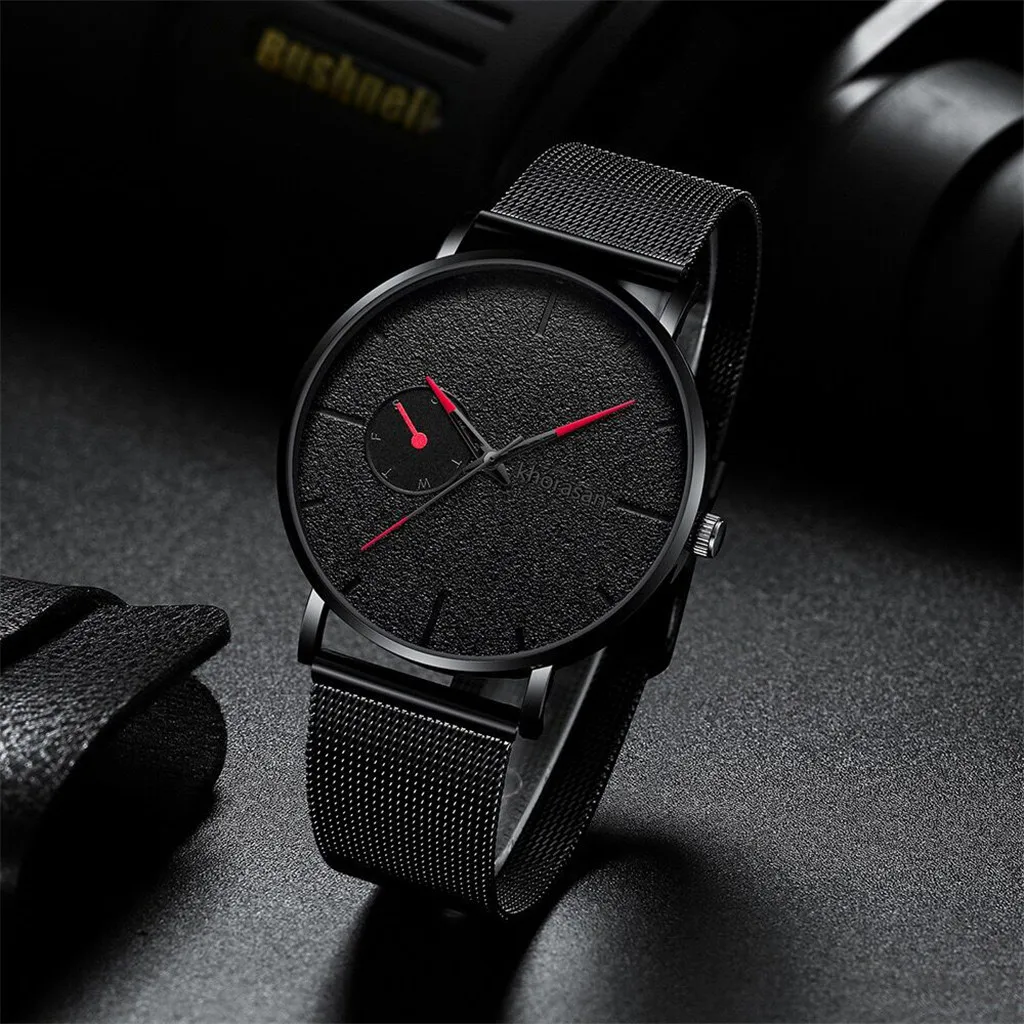 

Simple Desgin Dial Quartz Watches For Women PU Black Women's Leather Wristwatches Casual Sports Watches Clock Relogio Masculino