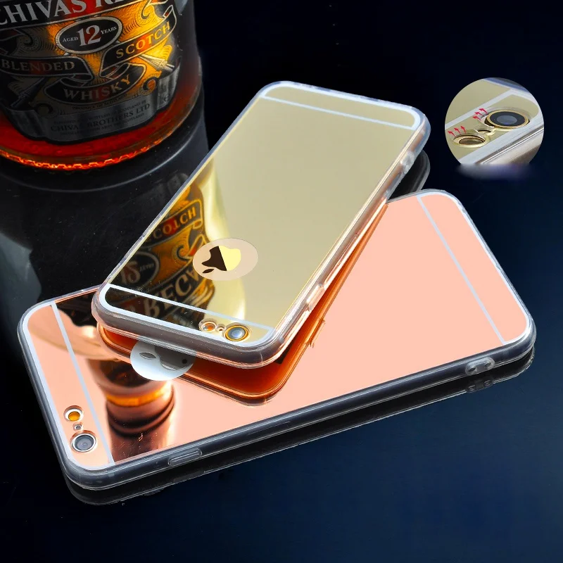 Electroplate Mirror Case for iphone XS MAX X XR 7 8 6 6S Plus Soft TPU Silicone Cover 5 5s SE | Мобильные телефоны и