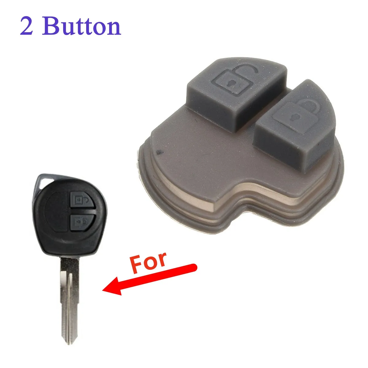 2 botones coche remoto clave goma Fob Llave Para SUZUKI GRAND VITARA SWIFT IGNIS ALTO SX4 Liana Jimny