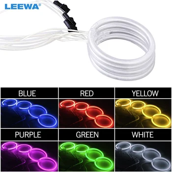 

LEEWA 2X70MM 2X80MM Car CCFL Angel Eyes Light Halo Rings Kits For Lada Vaz 2109 Car-Styling Headlight White DRL #CA1274