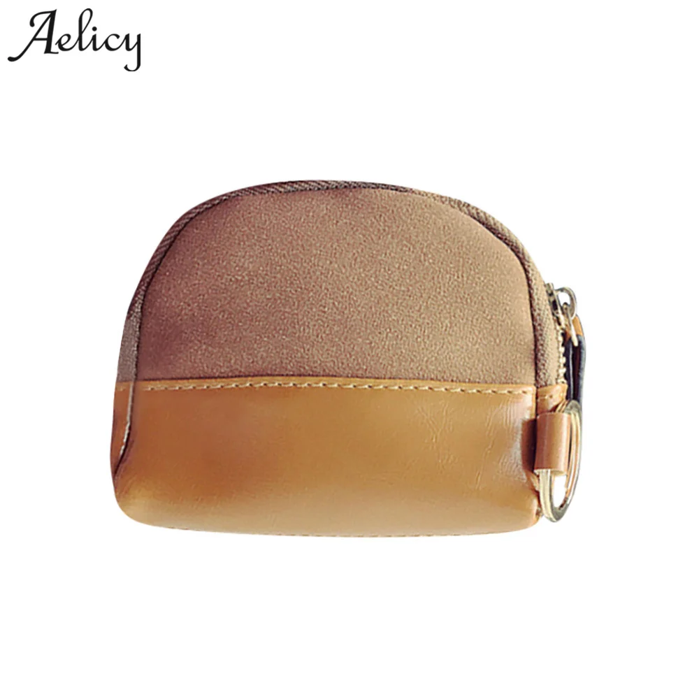 

Aelicy Women PU Leather Patchwork Clutches Wallet Women Purse Girls Cute Fashion Snacks Coin Purse 2019 New Design Mini Wallet L