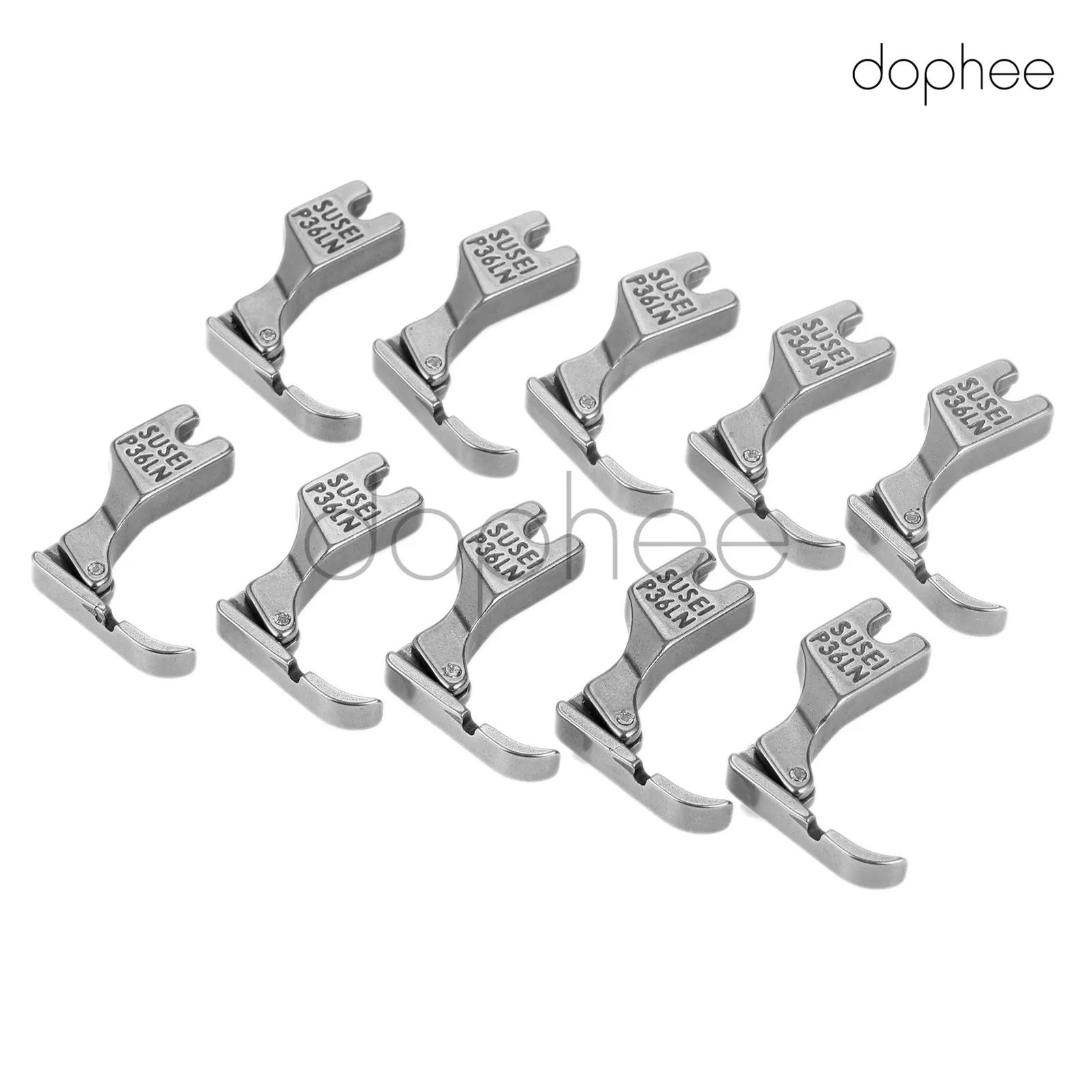

dophee 10pcs P36LN Industrial Sewing Machine Left Presser Foot Hinged Cording Zipper Foot For Single Needle Sewing Machine