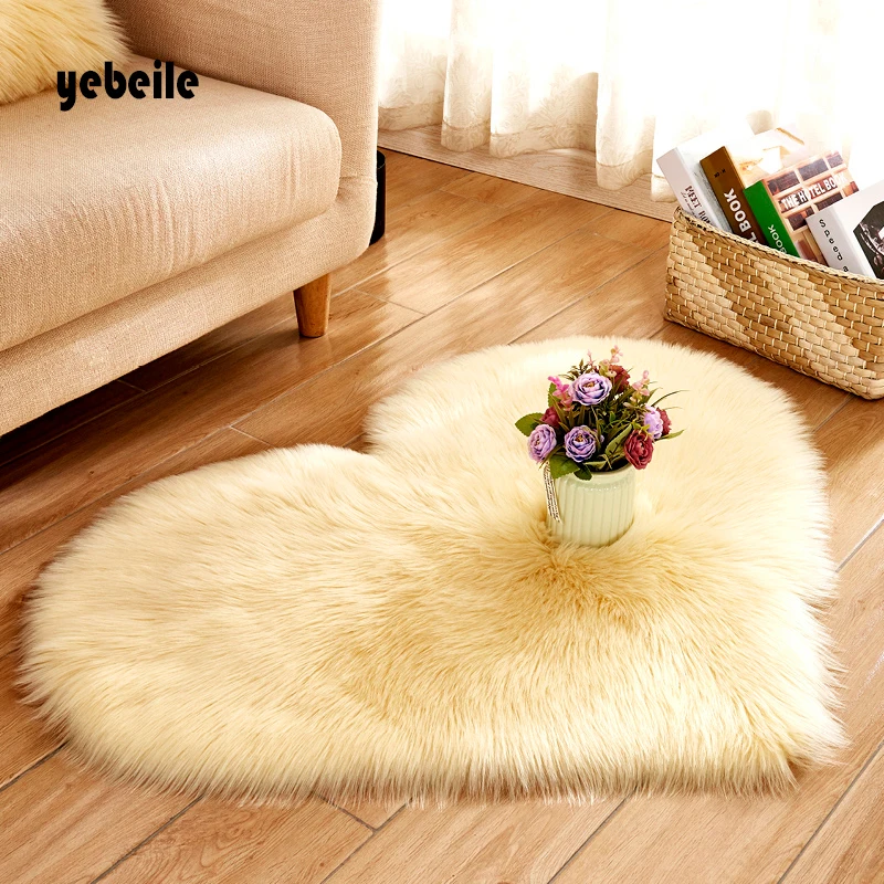 

Yebeile Shaggy Carpet For Living Room Home Warm Plush Floor Rugs fluffy Mats Kids Room Faux Fur Area Rug Living Room Mats Silky