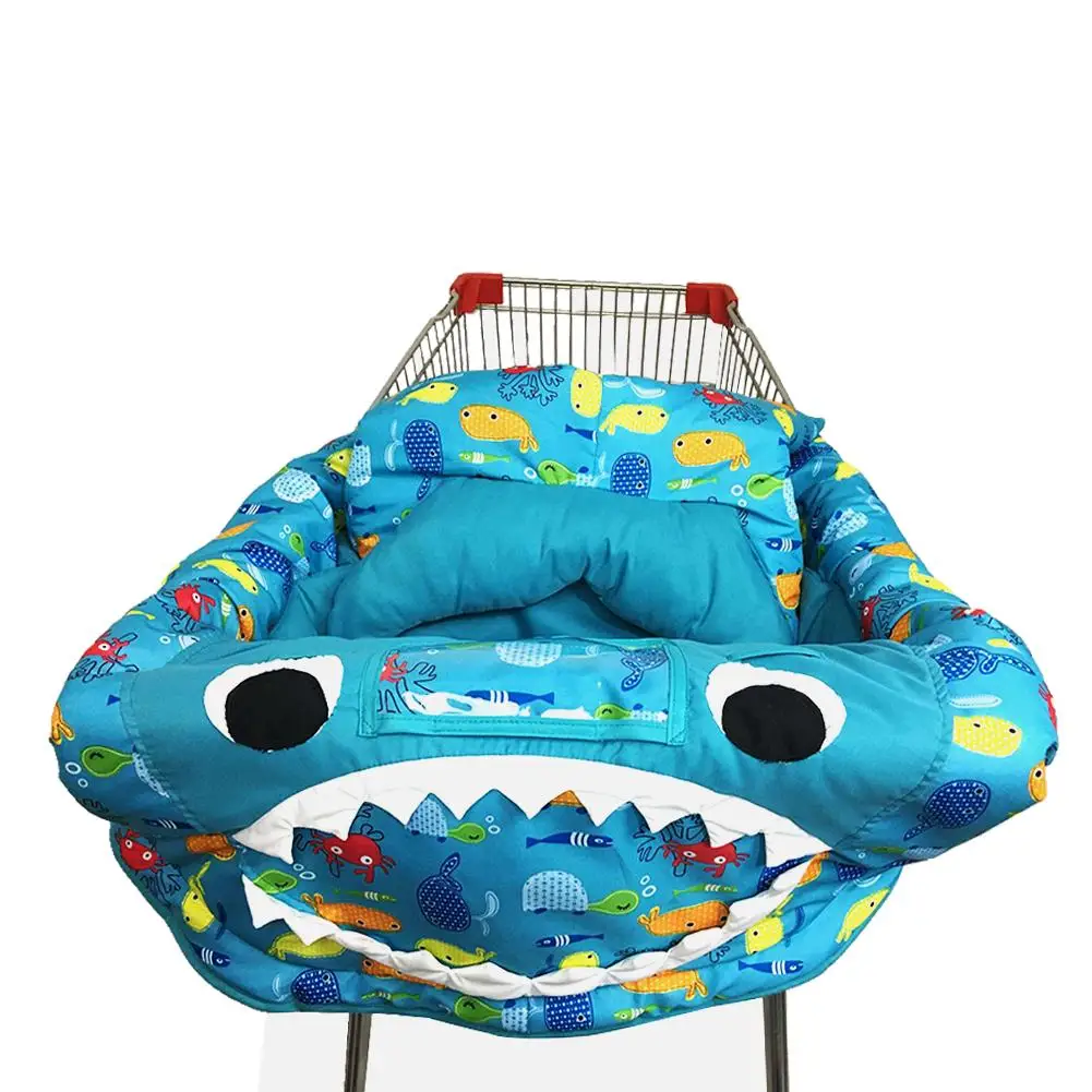 Детская Корзина Подушка мультяшная рыбка игровой коврик обеденный стул Подушка Чехол безопасная портативная панель