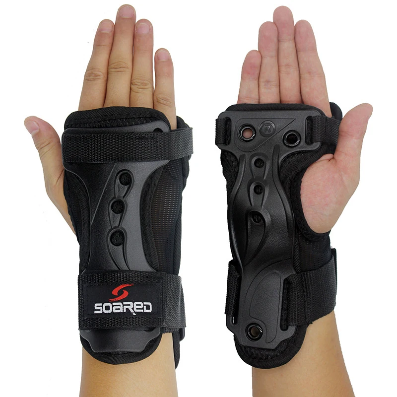 

1 Pair Adjustable Snowboarding Gloves Wrist Support Skating Palm Care Gauntlets Protective Gear Ski Guard Pad Brace