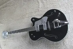 Высочайшее качество корейских тюнеры gretsch сокол 6120 джаз полу полые тигр пламя корпус с bigsby тремоло черный электрогитары