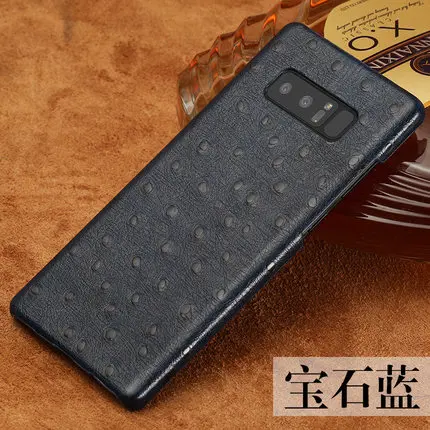 Dark Blue NC06 страуса patterm жесткий чехол из натуральной кожи для huawei Honor 8X Max(7,1") чехол для телефона для huawei Honor 8X Max задняя - Цвет: Dark Blue