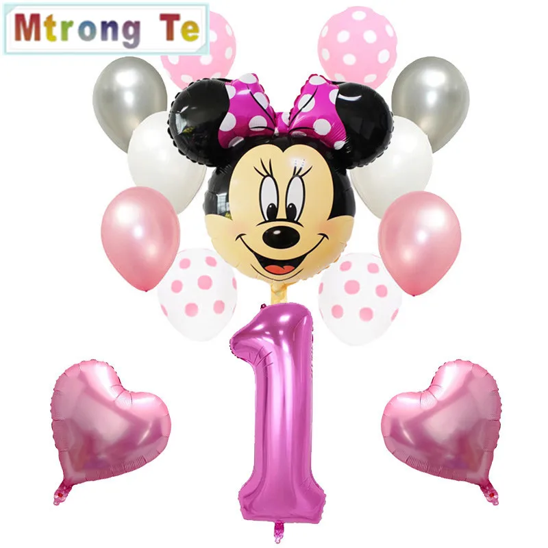 

Mickey Minnie birthday for kids girls Baby Shower kids animal air children Ballon Party decorations Toys