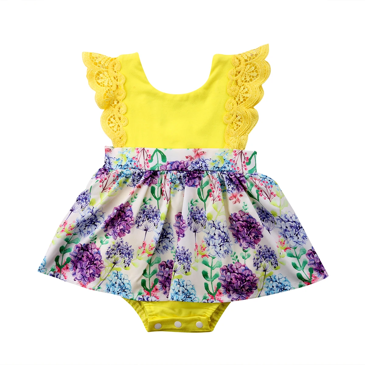 

Newborn Baby Girl Clothes Sister Matching Floral Jumpsuit Romper Dress Ruffles Outfit Set Clothing Baby Girls 0-6T