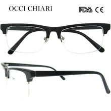 OCCI CHIARI металлические мужские очки Gafas по рецепту, толстые очки, оптические очки для близорукости, прозрачные оправы для очков, W-COLLURA