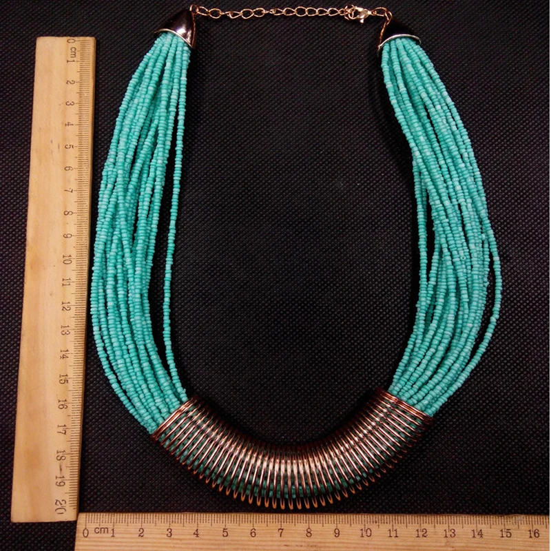 2018 Bijoux модное национальное ожерелье для женщин пробки многоцветные бусы