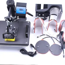 7 в 1 комбинированная машина передачи тепла для футболки, кружки, шляпы, печать рисунка сублимации для теплообмена пресс-машина