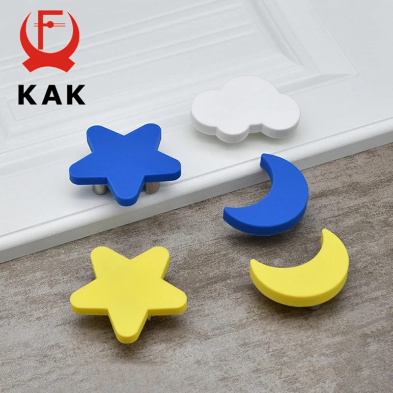 Wholesale Kak Children Room Knobs And Handles Moon Star Cartoon