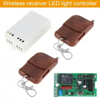 

Plastic Newest AC220V RF Wireless Mini Switch Relay Receiver Remote Controller with Two Remote Controls for Light Switch