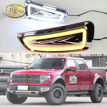 Per Ford Raptor SVT F150 F-150 2010 2011 2012 2013 2014 Giallo Segnale di Girata Dell’automobile DRL Della Lampada 12 v LED di giorno Corsa e Jogging Lampada Della Luce di Nebbia