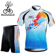 ГОРНЫЙ ПИК одежда для велоспорта с коротким рукавом костюм для верховой езды шорты летний велосипедный мужской облегающий костюм для велоспорта Джерси и шорты