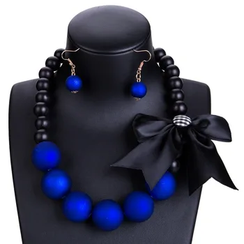 

Bohemia Ethnic Necklace & Pendant Statement Beads Jewelry Vintage Choker Necklace Women Handmade Bowknot Wedding Jewelry