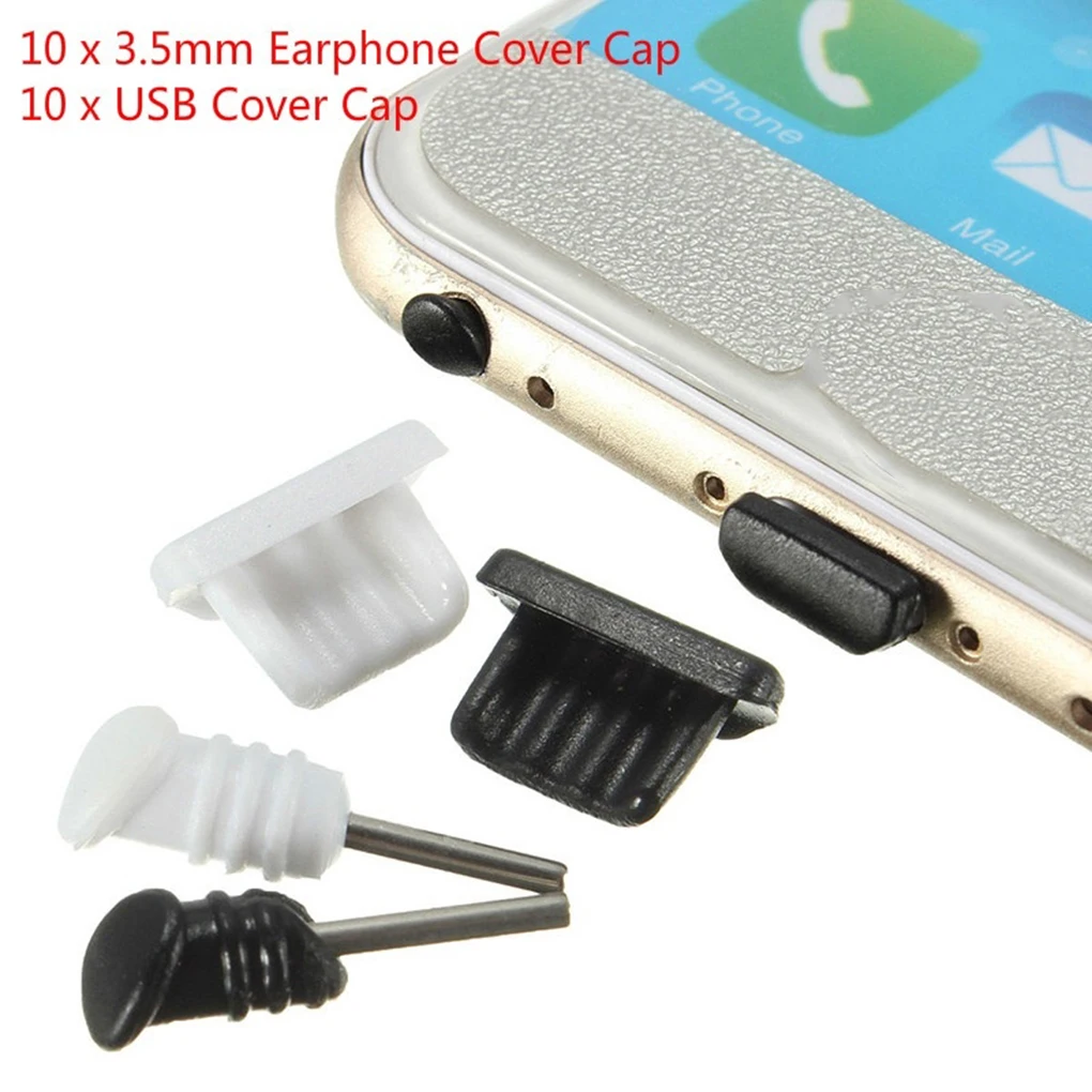 

50PCS Anti Dust Plug Cap Cover Set Replacement for Android Samsung Charger Port+3.5mm Headset Earphone Jack Plug