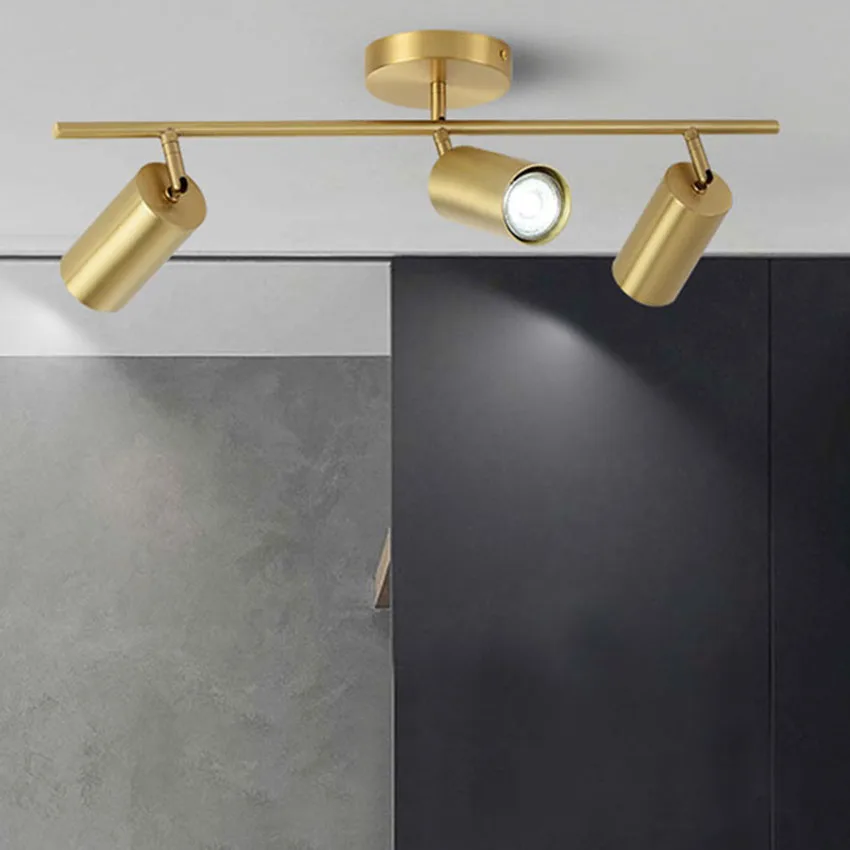 

Nordic LED Ceiling Spotlights Surface Mounted gold color E27 5W/10W/15w/20w for Living room Restaurant Background Light fixture