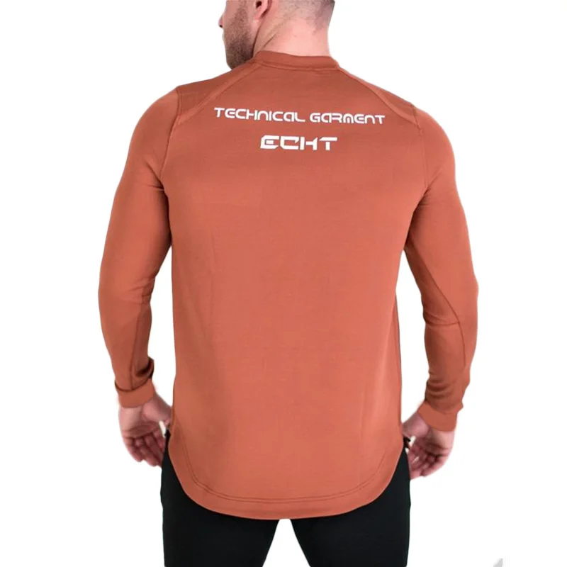 

Muscle Men Long sleeves cotton t shirt Solid color sleeve shirts casual fashion Slim fit elasticity male Fitness Brand clothing