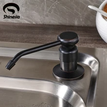 Оптом и в розницу масло втирают Бронзовый Кухня Раковина мыло диспенсер твердая латунь и ABS пластиковая бутылка