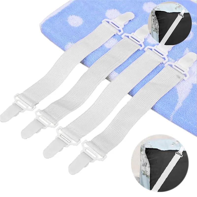 

Home Bed Sheet Bedspread Holder Grippers Straps Suspenders Elastic Fixed Tool
