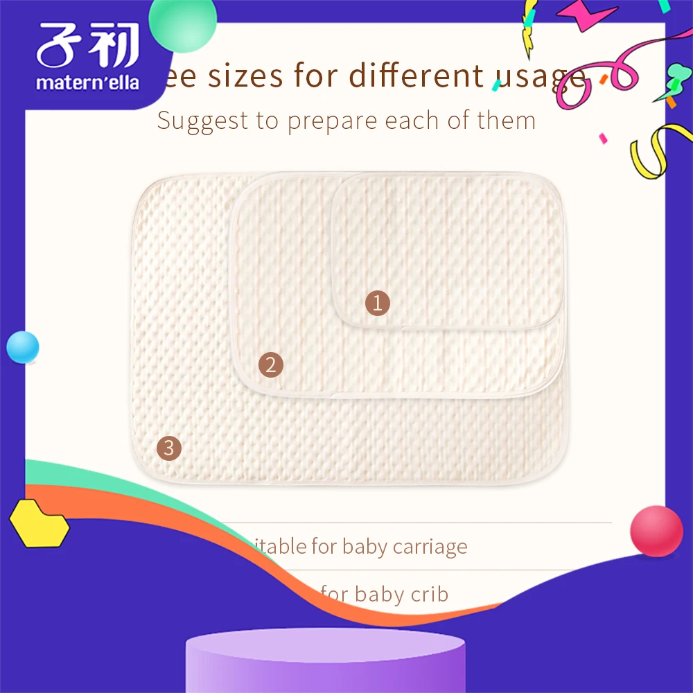 

Natural Colored Cotton Washable Changing Pads Covers Waterproof Sheet Changing Mat Reusable Infant Diapers Mattress Diapers