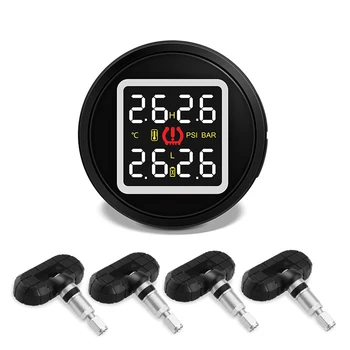 

D580C-NF+ Smart Car TPMS Tire Pressure Monitoring System With USB Charging Port And 4 Built In Self Replaceable Battery Sensors
