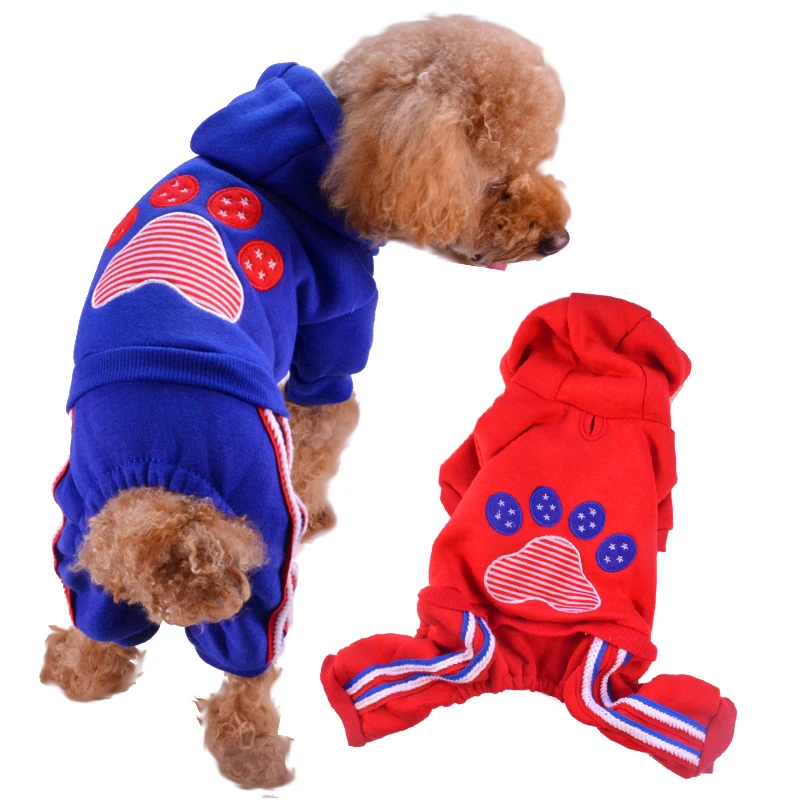 Paw Tracksuit Dog Clothes For Little Dogs Winter Sporty Warm New
