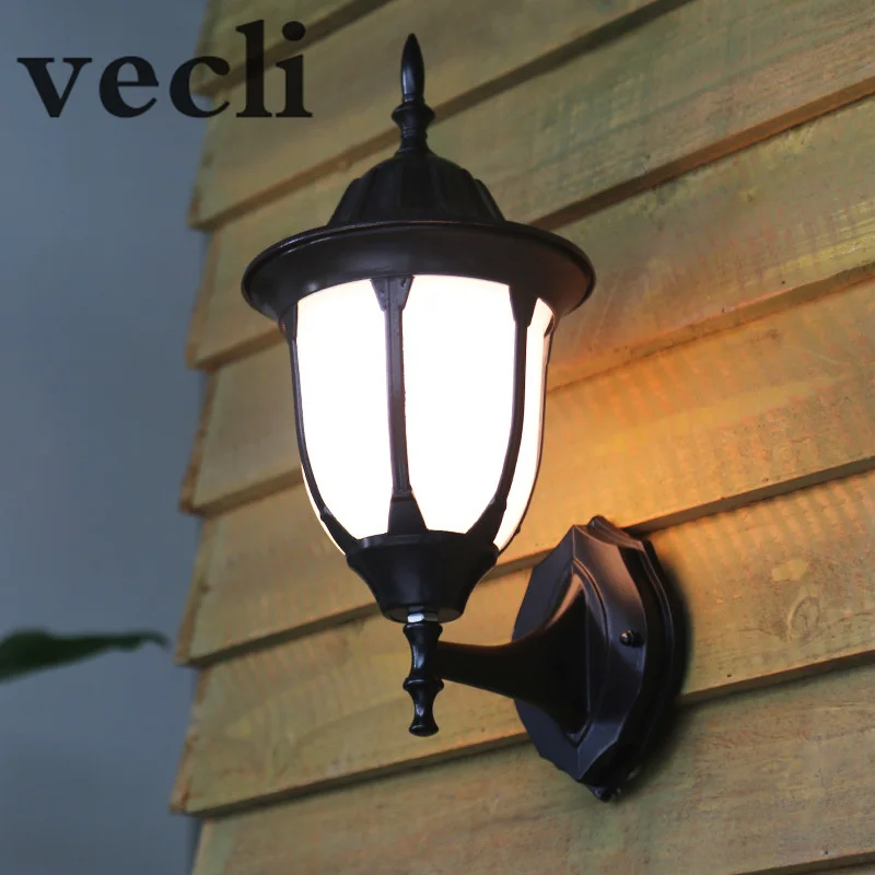 

Europe outdoor wall lamp waterproof garden lights retro creative acrylic shade fence lighting
