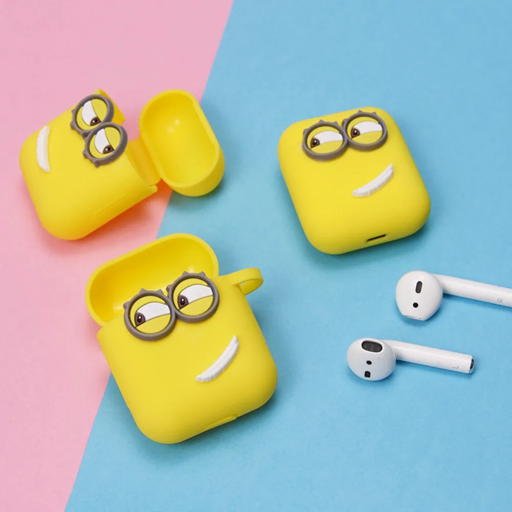 2019 New Case For Airpods Silicone Cases Cover For Apple Air Pods 2 i10 i12 TWS Wireless Earbuds Fashion Shockproof Skin