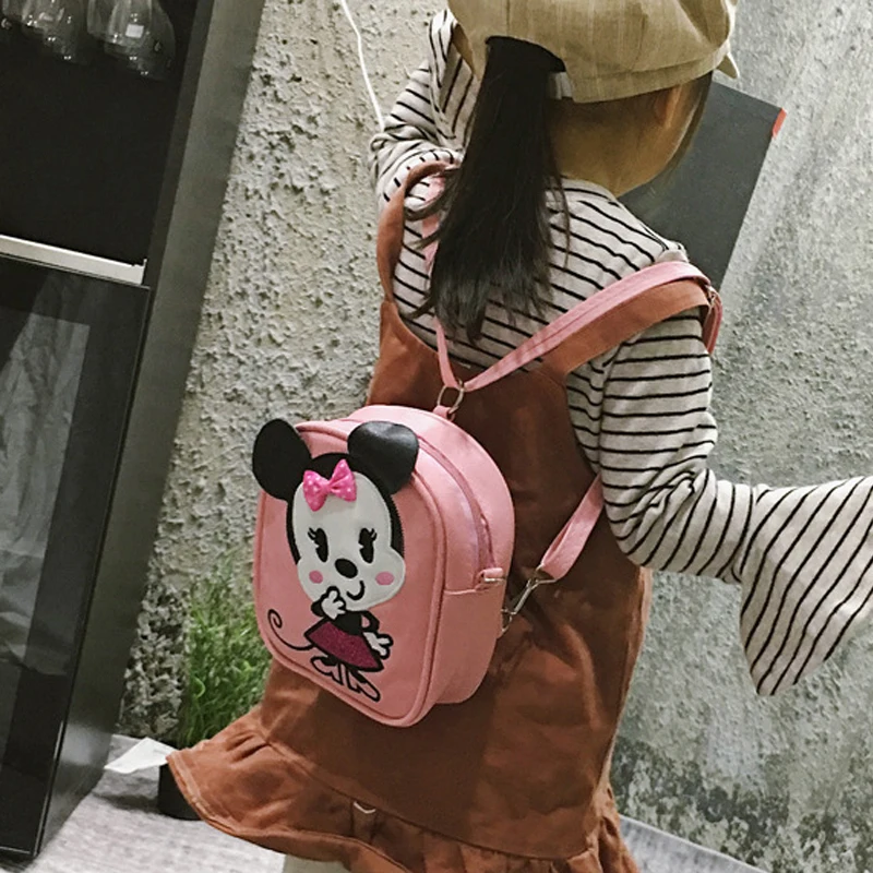 Disney Kids/Новые рюкзаки в форме мышки Минни Микки для маленьких девочек и мальчиков