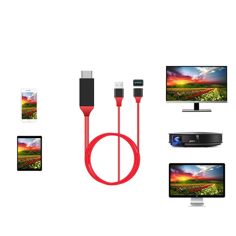 Larryjoe HDTV Цифровой AV адаптер HDMI-совместимый кабель 1080P USB 2 0 Мужской и Женский HD