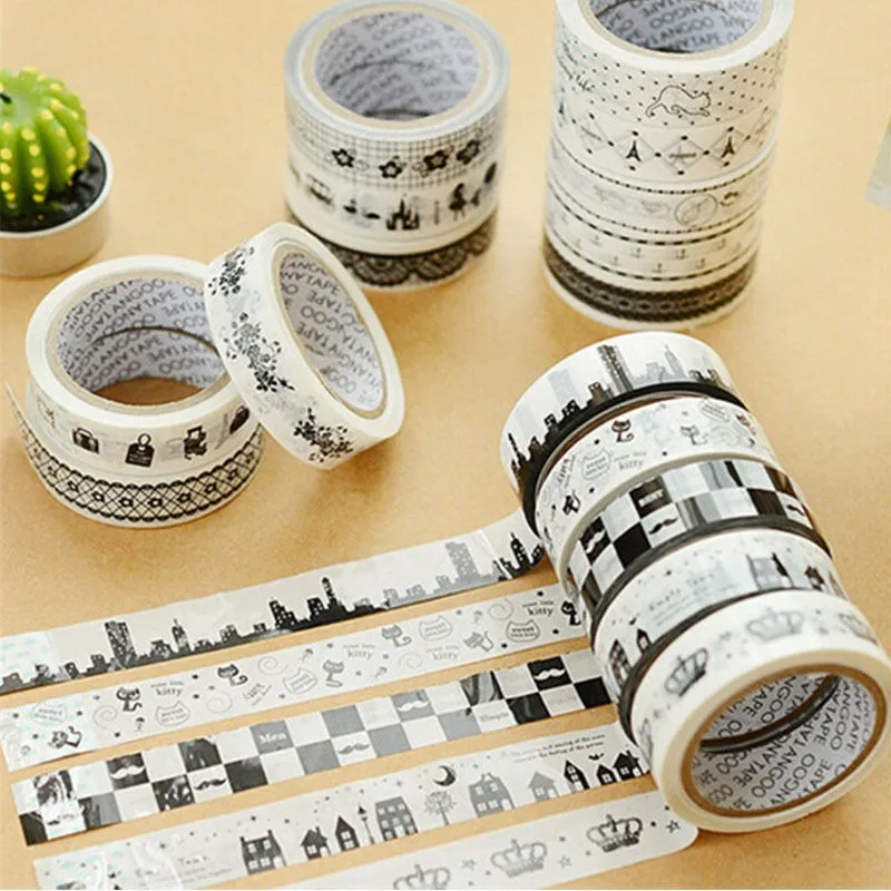 5pcs Lovely Album Decor Tape DIY Stationery Scrapbooking 10m Masking