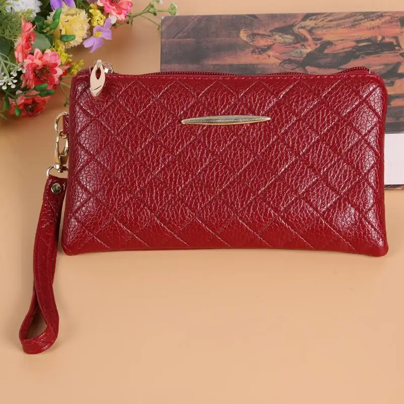 

New Fashion Women PU Leather Simple Long Wallet Card Phone Holder Clutch Bag bags handbags women famous brands ladies bag