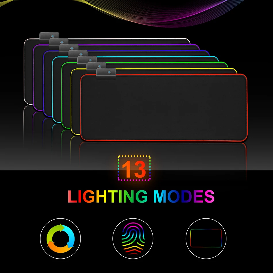 Большой RGB Коврик Для Мыши Компьютерный коврик для мыши светодиодный игровой коврик для мыши геймер большой коврик для мыши XL RGB коврик для мыши USB для клавиатуры мыши ПК Настольный коврик