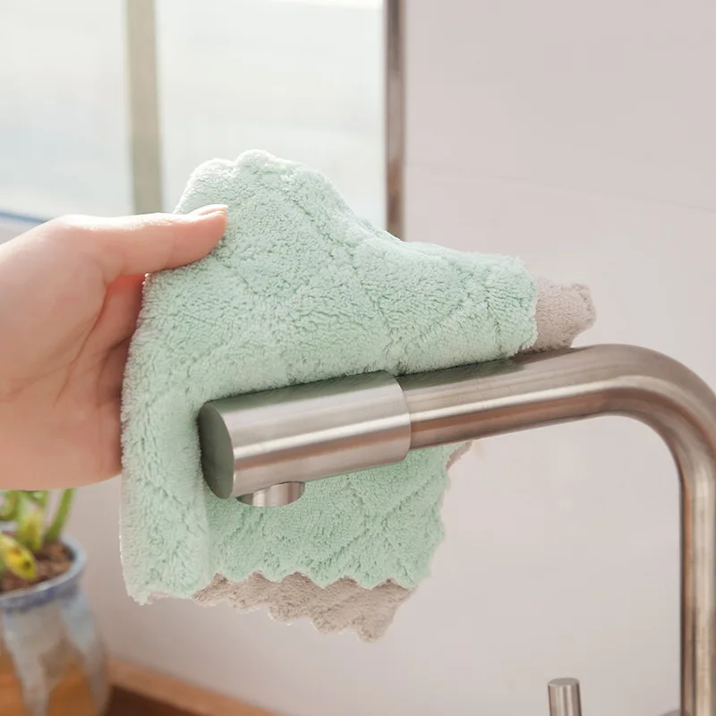 Super Absorbent Microfiber Kitchen Dish Cloth High-efficiency Lint-Free Oil-Free Tableware Household Tools Cleaning Duster Towel