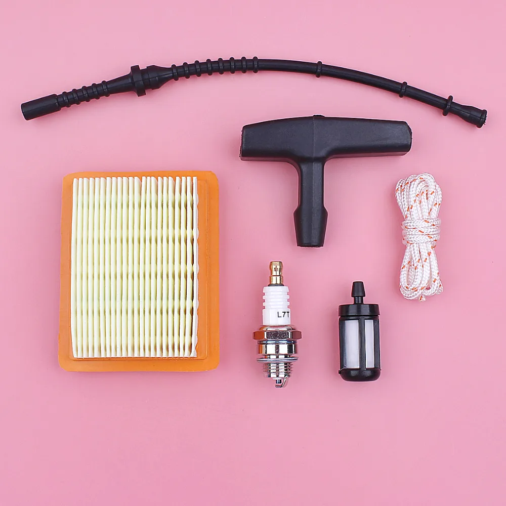 

Air Fuel Filter Line Hose For Stihl FS120 FS200 FS250 FS300 Grass Trimmer Spare Part Recoil Starter Handle Grip Rope Spark Plug