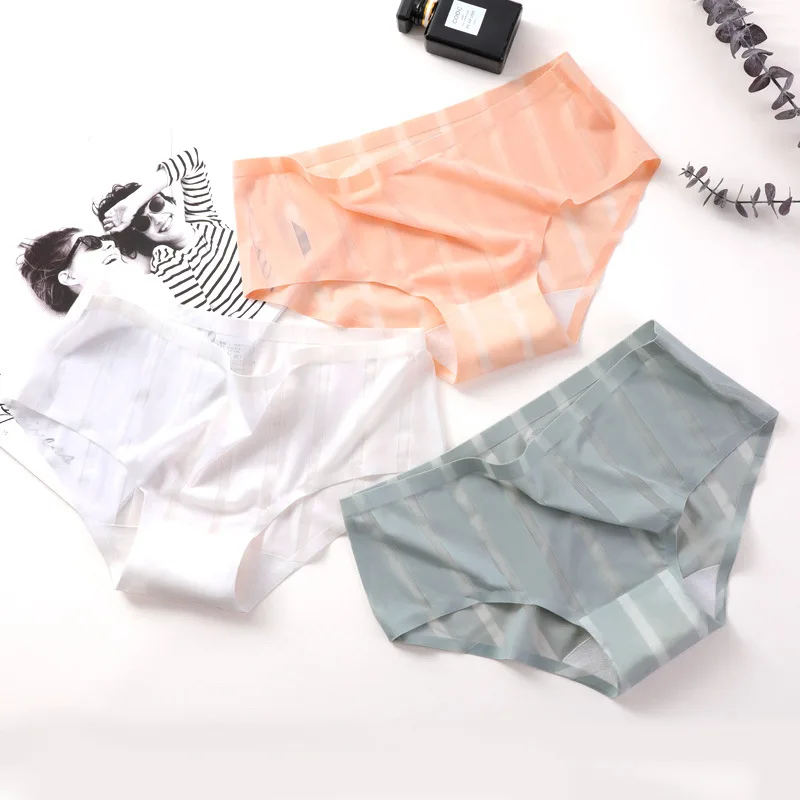 Women's Panties ice silk Seamless Panties Ladies Intimates One Piece Women underwear Mid rise female briefs ropa interior mujer Women's Panties ice silk Seamless Panties Ladies Intimates One Piece Women underwear Mid rise female briefs ropa interior mujer
