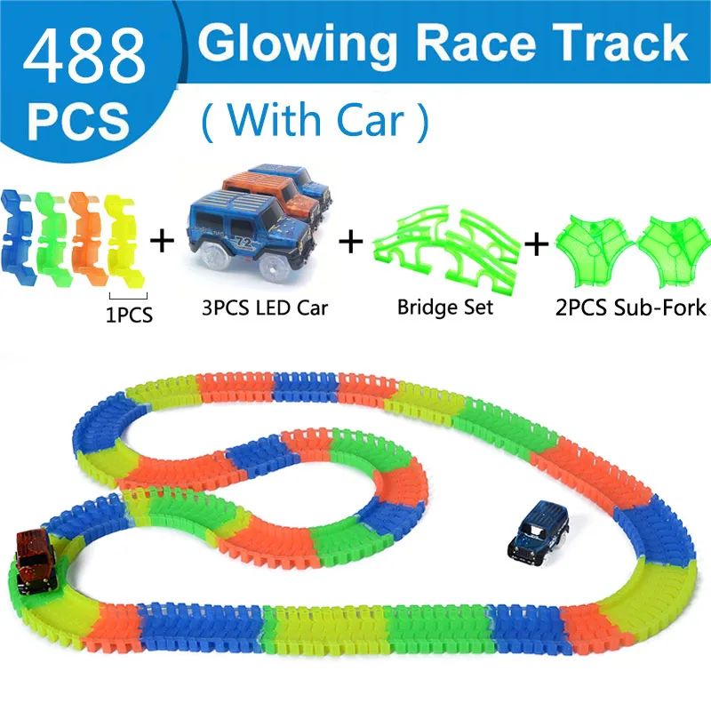 luminous track car