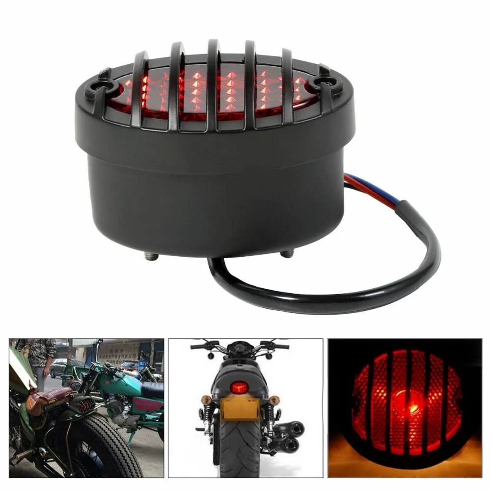 

Universal License Plate Light Tail Brake Light Fit For Harley Chopper Bobber streetfighter Cafe Racer custom