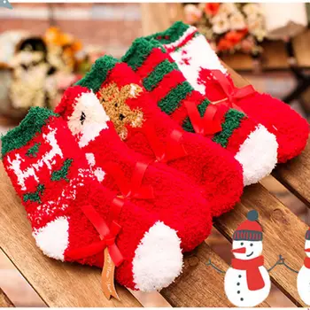 

5 Style Baby Boys Girls Winter Warm Socks Infant Toddler Kids Christmas Santa Soft Short Socks