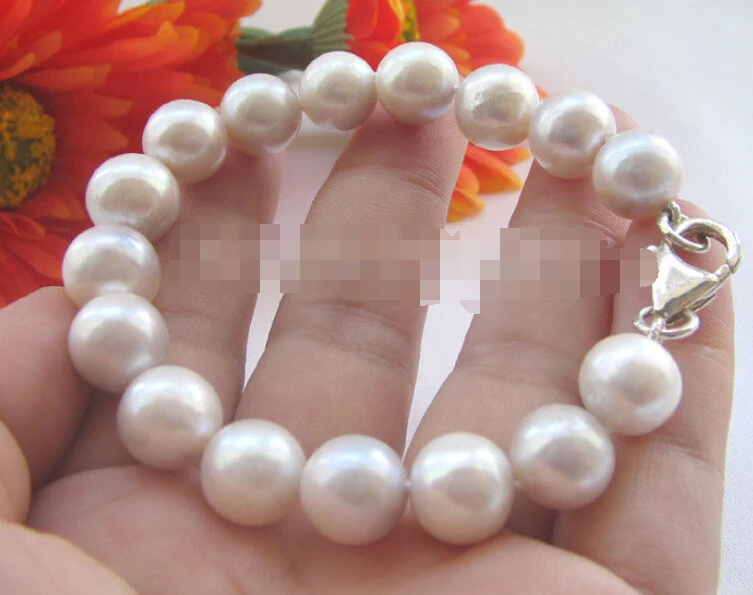 

Hot sell Noble- FREE SHIPPING>>>@@ 0564 round freshwater pearl bracelet