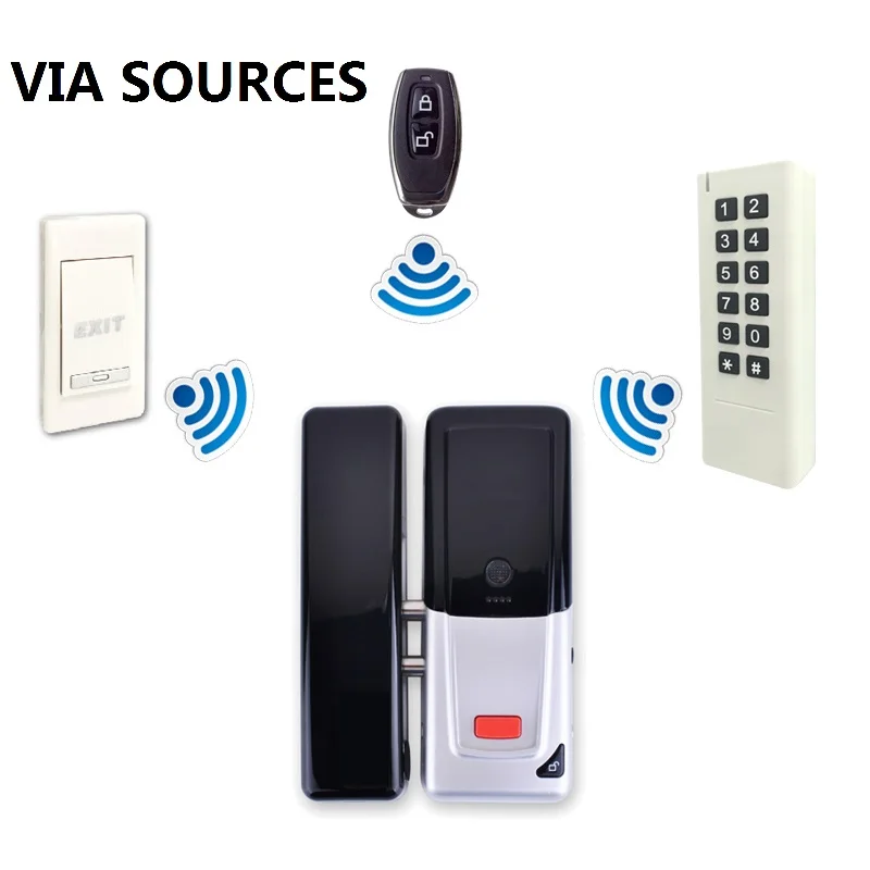 Direct Factory RFID Keypad Remote Control Exit Button Wireless 433Mhz Access Kit Electric Door Lock | Безопасность и защита