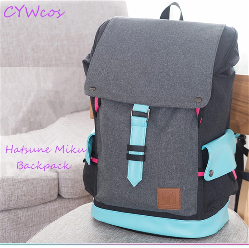 

Hatsune Miku Vocaloid Cosplay Bag Outdoor Sport Backpack School Bag Student Shoulder Bag Anime Miku Cosplay Fashion Backpacks
