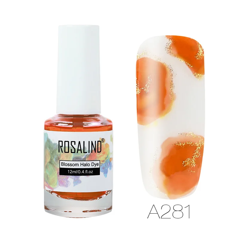 12 цветов для женщин Rosalind Nail Art Iink Smudge Liquid удобная чистка от быстросохнущего нетоксичного лака для ногтей 998