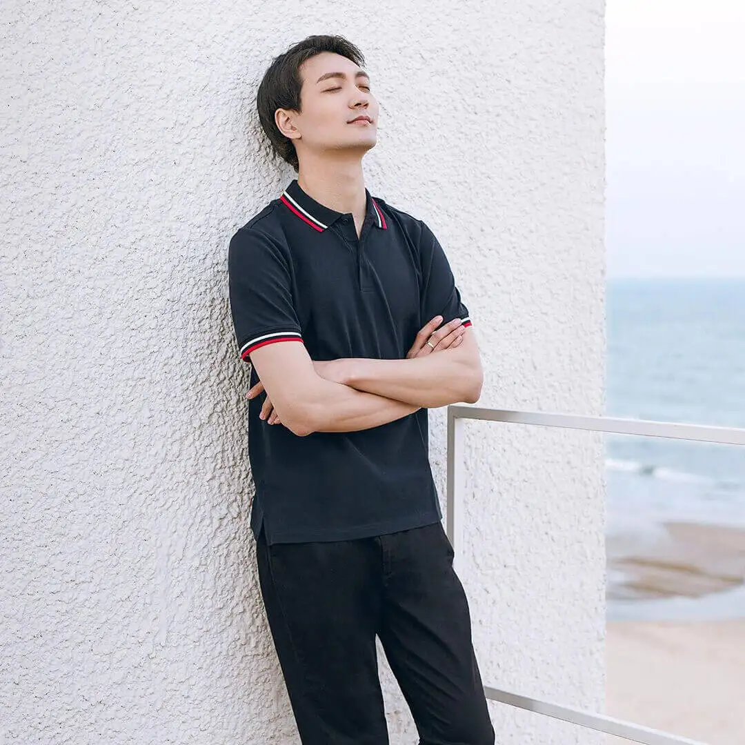 Xiaomi Mijia 90 точек Для мужчин летние шорты рукавом с коротким рукавом на открытом воздухе рубашки поло из дышащего хлопка, Повседневное с лацканами, для досуга Костюмы