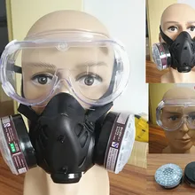 Jiean9578 Половина лица противогаз с очками