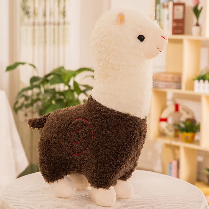 Plush Toy Doll Hewan Stuffed Lembut Alpaca Llama Kapas Untuk Anak