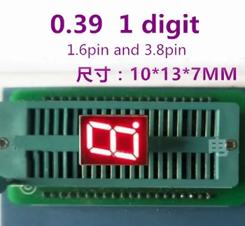 

20PCS/LOT 0.39 inch 1 Bit 7 Segment Red LED Display Digital Tube Plastic Metal Common anode cathode(Nixie tube)